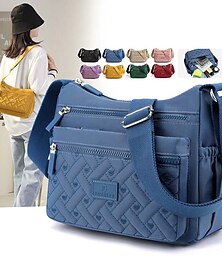 abordables -sac à bandoulière en nylon multi-poches pour femme – sac à main léger et imperméable pour les voyages, le travail et l'utilisation quotidienne
