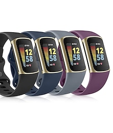 economico -4 pezzi 3 pezzi 2 per pacco Cinturino intelligente Compatibile con Fitbit Charge 5 Silicone Orologio intelligente Cinghia Regolabili Cinturino sportivo Sostituzione Polsino