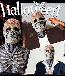 economico -maschera di teschio di halloween resident evil horror spaventoso maschera di halloween realistica per adulti costumi maschera di teschio stazione indie demone maschera di scheletro zombie