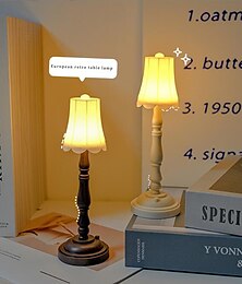 abordables -Rétro veilleuse dortoir chambre chevet protection des yeux petite lampe table de chevet européen mini ornement décoration maison cadeaux