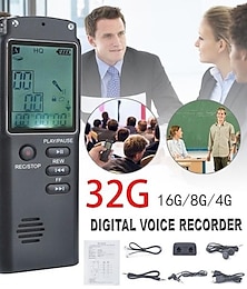 baratos -gravador de voz recarregável de alta qualidade 8g/16g/32g gravador de áudio digital gravador de voz mp3 player caneta de gravação