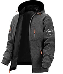 economico -Per uomo Pop art Alfabetico Manica lunga Felpe Con cappuccio Streetwear Originale Sportivo Informale Primavera & Autunno Blu marino Grigio scuro Grigio Abbigliamento progettista S M L XL XXL 3XL