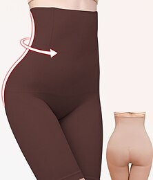 preiswerte -Damen schwarz lila braun Knochen nahtlose hohe Taille Ausgehen Unterwäsche M / L Home Outfits