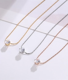 abordables -Collier ras du cou 1 pièce pour cadeau de soirée de fête pour femme en alliage classique précieux