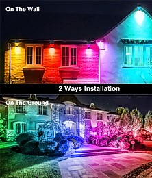 economico -colorato rgb solare prato lampada terra plug-in proiettore esterno ad alta luminosità cortile paesaggio illuminazione albero faretto pieghevole illuminazione ad alta luminosità