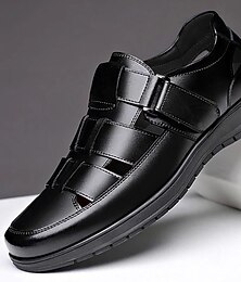 preiswerte -schwarze Herrensandalen mit mehreren Riemen und bequemer Sohle für den Sommer und die Freizeit
