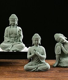 billiga -buddhastaty - perfekt för zenträdgård, fiskakvarium, yoga, bonsai och mer - andlig feng shui-dekoration och prydnadsföremål för lycklig teman