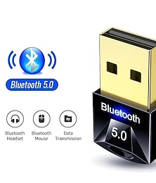 זול -דונגל מתאם usb bluetooth 5.0 למחשב מחשב עכבר אלחוטי מקלדת PS4 aux audio bluetooth 5.0 משדר מקלט