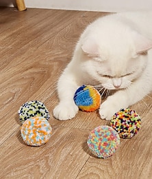 abordables -juguetes transfronterizos para gatos nueva bola de felpa color de gato polipropileno resistente a los arañazos y resistente a las mordeduras suministros para gatos al por mayor