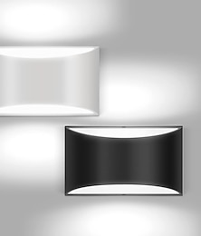 baratos -2 pacotes 20cm 8in simples e moderno com fio rígido interno lâmpada montada na parede preto e branco 9w substituível lâmpada g9 adequada para quarto de cabeceira sala de estar estudo ac85-265v