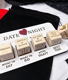 levne -datum noční kostky po setmění vydání | Dárek k 5. výročí | dárek pro páry | svatební nebo zásnubní dárek-dárek na Valentýna