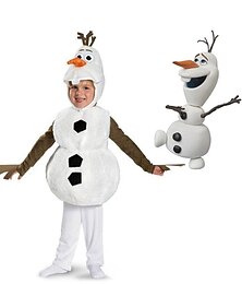 halpa -Frozen Olaf Teema juhlapuku Poikien Tyttöjen Elokuva-cosplay Cosplay Halloween Valkoinen Halloween Karnevaali Naamiaiset Lisävaruste