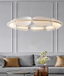 olcso -csillár világítás 3 színű 60cm akril függőlámpa nappali hálószoba étkező kávézó bár hotel díszítő lámpatestek gyöngy nyaklánc alakú függőlámpa 110-240v