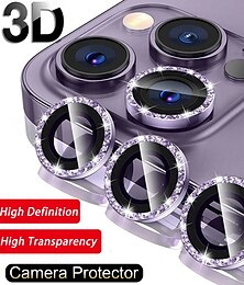 voordelige -1 set Cameralensbeschermer Voor Apple iPhone 16 iPhone 15 Pro Max Plus iPhone 14 13 12 11 Pro Max Mini SE X XR XS Max 8 7 Plus Gehard Glas 9H-hardheid Anti-vingerafdrukken High-Definition (HD
