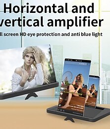 זול -14 מסך מגדיל לטלפון סלולרי נייד 3D HD מקרן מגדלת מסך מגדיל מסך לסרטים סרטי וידאו קצרים גיימינג