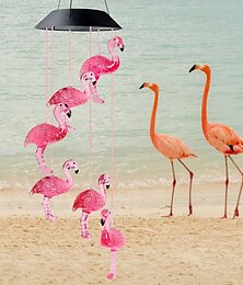 olcso -napelemes szélcsengő lámpa kültéri lámpa vízálló flamingók udvar kert karácsony otthon terasz erkély táj díszlámpák