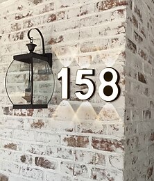 economico -numeri civici a led applique da parete esterna ip65 numero di indirizzo di casa galleggiante a led impermeabile numeri civici grandi e moderni in acciaio inossidabile per esterno, cortile, strada 110-240v