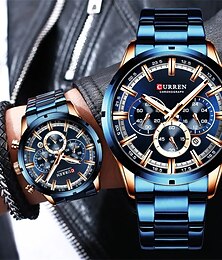 abordables -Curren hommes montre top marque de luxe sport quartz montres pour hommes plein acier étanche chronographe montre-bracelet hommes relogio masculino