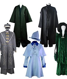 economico -Strega Costumi da mago Minerva McGonagall Costume cosplay Completi Per uomo Per donna Cosplay di film Costume da Piton Costume da Voldemort Costume da McGranitt Halloween Carnevale Mascherata