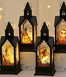 billige -halloween dekorasjon bordlampe slott lys led stearinlys lampe halloween lampe for innendørs bordfest skummel dekorasjoner