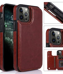 Недорогие -Чехол для телефона для iPhone 16 iPhone 15 Pro Max Plus iPhone 14 13 12 11 Pro Max Mini X XR XS Max 8 7 Plus Кошелек Чехол Складной с подставкой Магнитный Ударопрочный PU Кожа