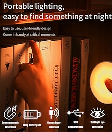 cheap -Wireless Motion Sensing Wall Light Charging Night Light Night Automatic Sensing Light Kitchen Bedroom Decorative Light