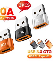 رخيصةأون -olaf 10a otg usb 3.0 to type c adapter typec female to usb male converter سريع الشحن نقل البيانات لماك بوك xiaomi samsung