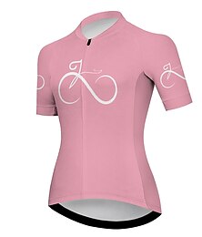 abordables -Femme Maillot Velo Cyclisme Manche Courte Cyclisme Maillot Top avec 3 poches arrière VTT Vélo tout terrain Vélo Route Séchage rapide Respirable Evacuation de l'humidité Doux Noir Jaune Rose Graphic