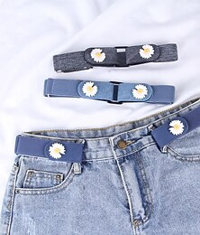 cheap -Perforated Free Belt With No Marks, Women'S Summer Jeans Are Versatile, Elastic And Decorative, Invisible Women'S Waist
