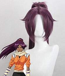 economico -Yoruichi Shihouin viola parrucche del partito cosplay parrucche di Halloween