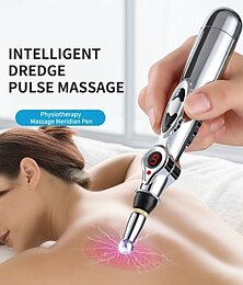 billige -akupunktur pen 5 i 1 elektronisk akupunktur pen meridian energi puls massage pen multifunktion massage pen værktøjer til massage energiterapi smertelindring 1 x aa batteri (medfølger ikke)