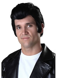baratos -Fantasia de Adulto Grease Peruca Danny Zuko Peruca Danny de Grease Perucas de Halloween