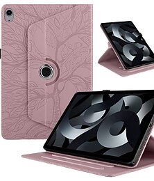 abordables -Tablette Etuis coque Pour Apple 11 9.7 iPad Air 5e ipad 9th 8th 7th Generation 10.2 inch iPad Air 3ème iPad mini 5ème 4ème Avec Support Clapet Rotation à 360 ° Arbre Couleur Pleine TPU faux cuir