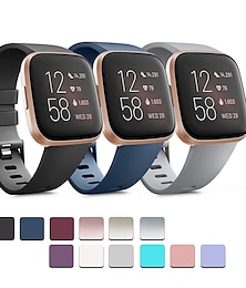 billige -Reim til Smartklokke Kompatibel med Fitbit Versa 2 / Versa Lite / Versa SE / Versa Silikon Smartklokke Stropp Kvinner menn Sportsrem Erstatning Armbånd