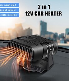 preiswerte -2-in-1-Autoheizung, 12 V/24 V, elektrische Kühlung, Heizventilator, tragbarer elektrischer Trockner, Windschutzscheiben-Defroster-Lüfter, Auto-Ornamente