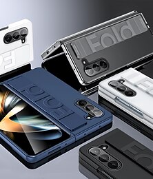 cheap -Phone Case For Samsung Galaxy Z Fold 6 Z Fold 5 Z Fold 4 Z Fold 3 Back Cover Portable Bumper Frame with Wrist Strap TPU Silicone