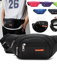 economico -marsupio impermeabile nero unisex - marsupio multitasche con tracolla regolabile, marsupio resistente per viaggi, sport, escursionismo e attività all'aperto