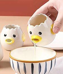 billiga -lättanvänd keramisk äggavskiljare för perfekt separerade äggulor och vita - perfekt för bakning och köksbruk