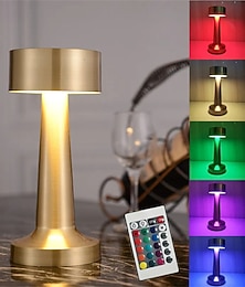 abordables -Lampe de bureau tactile en métal avec chargeur usb, 16 couleurs, style moderne et minimaliste, luminaire décoratif d'intérieur, idéal pour un bar, une chambre à coucher ou un salon
