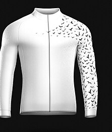 abordables -21Grams Homme Maillot Velo Cyclisme manche longue Cyclisme Vêtements de compression Top avec 3 poches arrière VTT Vélo tout terrain Vélo Route Respirable Séchage rapide Evacuation de l'humidit