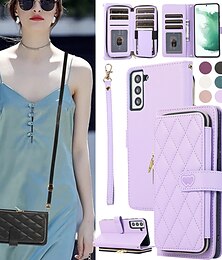halpa -puhelin Etui Käyttötarkoitus Samsung Galaxy S25 Ultra S24 S23 S22 S21 S20 Ultra Plus FE A54 A34 A14 A72 A52 A32 A22 A12 Note 20 Ultra Note 10 Plus Käsilaukku Kukkaro Lompakkokorttikotelo Vetoketju