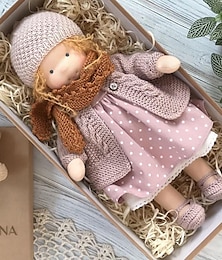 abordables -corps en coton poupée waldorf poupée artiste fait à la main mini habiller poupée bricolage (accessoire ours non inclus)
