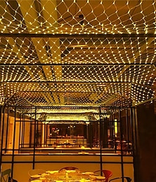 cheap -Solar Net Light Mesh Fairy String Light 6x4 880led IP65 Waterproof Garland With 8 Modes Timer Remote Controller For Garden Year Lawn Xmas Holiday Decor Colorful String Lighting