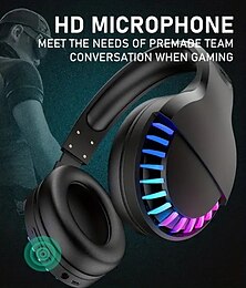 economico -cuffie wireless bt con cancellazione del rumore hifi stereo sound mic deep bass protein earpad rainbow rgb backlight ricaricabile sopra l'orecchio auricolare per pc mac game travel class home office