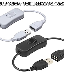 economico -Cavo di prolunga USB da 2 pacchi con interruttore on/off - ideale per guidare il registratore lampada da scrivania a LED striscia LED per ventola USB - connessione maschio-femmina