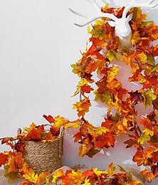 levne -170 cm umělá javorová liána, podzimní girlanda z javorových listů, venkovní zahradní dekorace pro kutily, dekorace na svatební oslavu, halloween dekorace na podzimní díkůvzdání