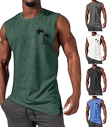 preiswerte -Herren Shirt Ärmelloses T-Shirt für Männer Graphic Palme Rundhalsausschnitt Bekleidung 3D-Druck Täglich Sport Gurte Bedruckt Modisch Designer Muskel