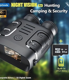 billige -nattsynsbriller med 5x digital zoom kamera nv kikkert teleskop med lang infrarød visningsavstand om natten for jakt og camping (innebygd oppladbart batteri)