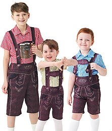 お買い得  -Oktoberfest コスプレ衣装 コスプレ コスプレ メドウズ 男の子 カーニバル パーティー 伝統的なスタイルの布 シャツ パンツ
