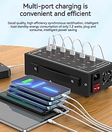 cheap -300W Multi USB Charger 60 Port USB Fast Charging Station Universal Carregador Portatil For Iphone 15 Samsung Xiaomi Ipad Tablet